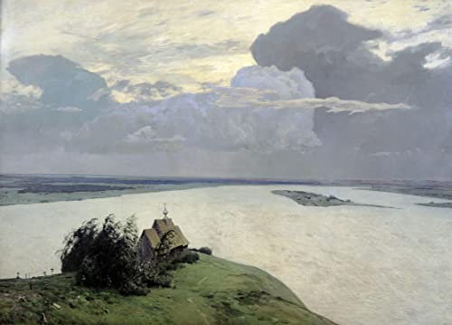 ZIMARO Leinwanddruck Und Poster Wandkunst Bild Reproduktion Ohne Titel Isaac Levitan für Wohnkultur 60x90cm