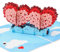 Magic Moments® Flammende Herzen Pop Up Karte Liebe - Schöne 3D Geburstagkarte Groß für Frau, Freund zum Valentinstag, Hochzeit - Glückwunschkarte für Herzensmensch - Ich Liebe Dich