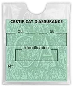 Idée pro mobilité® Lot de 2 Étuis Vignette Assurance - Support Adhésif pour Pare-Brise Auto/Moto | Fabriqué en France