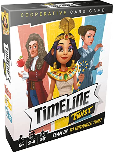 Zygomatic Timeline Twist Kartenspiel | Quizspiel | Strategiespiel | Kooperatives Spiel | lustiges Familienspiel für Kinder und Erwachsene | ab 8 Jahren | 2-6 Spieler | Spielzeit