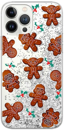 ERT GROUP Handyhülle für Apple iPhone 14 Original und offiziell Lizenziertes Star Wars Muster Gwiezdne Wojny 049 optimal an die Form des Handy angepasst, mit Glitter Overflow Effekt