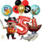 Piraten Kindergeburtstag Deko 5 Jahre- Piraten Geburtstag 5 Jahre Junge - Piraten Deko Kindergeburtstag mit Piratenschiff Spielzeug Piraten Luftballons 5 Piratenparty Deko Luftballons Geburstag