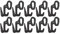 PenRux Seilspanner, 10 Stück Aluminiumlegierung kleine verstellbare Abbildung 9 Karabiner, Flexible haltbare rutschfeste Guyline Adjuster für Camping, Wandern, Rucksacktourismus