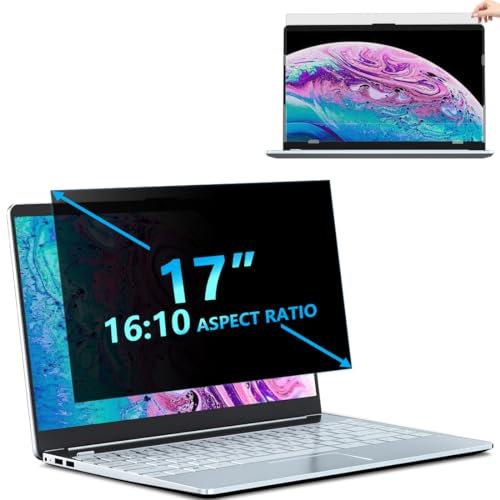 STARY Sichtschutzfolie laptop 17 Zoll 16:10 Blickschutzfilter, Anti-Blaulicht, Anti-Glare, abnehmbare laptop 17 Zoll 16:10 Blickschutzfolie für Hp/Dell/Acer/Lenovo/ThinkPad/Asus