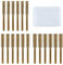 LEONTOOL 18 Pcs High Hardness Diamond Chainsaw Sharpener Bits 1/8 Shank Titanium Plated Burr Stone File 4/4.8/5 mm Burr Grinding Stone File for Chain Saw Wood Jewelry Stone (5/32,3/16,7/32,Golden)