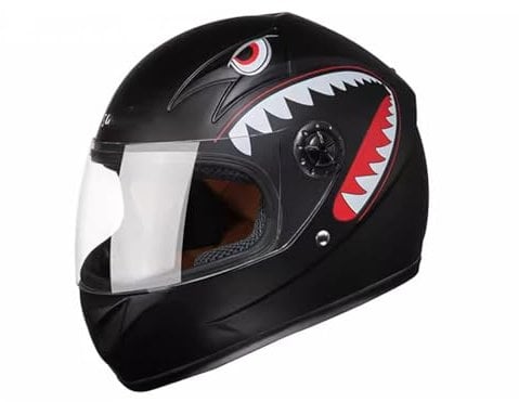 QJWMatic Casques De Moto Intégraux pour Enfants pour Garçons Et Filles Léger Street Cruiser, ATV, avec Visière pour Enfants De 2 À 10 Ans C,48-52CM