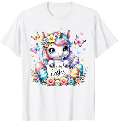 Einhorn Frohe Ostern Ostereier Happy Easter Oster Outfit T-Shirt