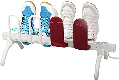 SHENGMIAOHE Séchoir À Chaussures Électrique Portable Séchoir À Chaussures Électrique, Séchoir À Gants, Séchoir À Chaussures Chaudes, Déshumidificateur de Bottes, Séchage Simultané de 4 Paires de Chaus