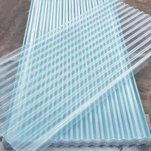 1.5mm Clear Roof Sheet, Silent Self-Cleaning Corrugated Rainproof Carport, UV Protection Daylighting Panels, Various Sizes, Side Panels Roofing Covers, 1 Pcs (0.9x0.8m/35x31in)