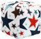 Decorative Door Stopper, Weighted Fabric Door Stopper with Handle, Heavy-Duty Square Door Floor Stop for Bedroom, Living Room, Interior, Doors (Star)