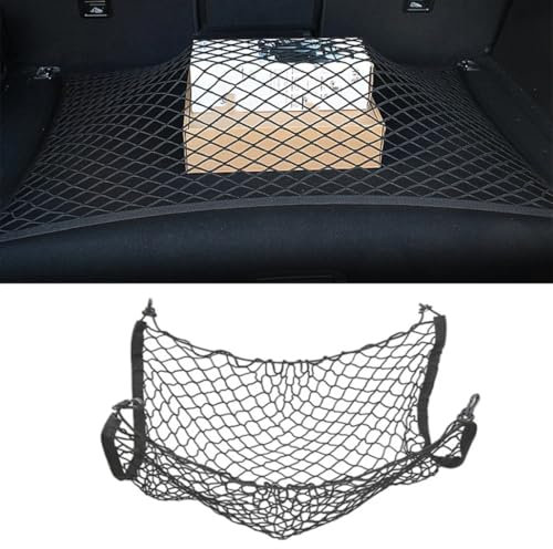 Zyfwzc Car Trunk Net with 4 Hooks for Tesla Model Y 2021-2023,Nylon Cargo Net,Car Boot Net
