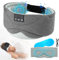 Shinkuro Sleep Headphones Bluetooth Eye Mask, Wireless Sleeping Headphones Built-in HD Soft Speakers, 3D Eye Mask with Gel Sleep Mask, HOT or Cold, 100% Light Blocking Sleep Mask (Grey)