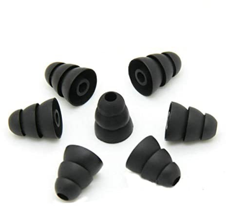 OSOLADY 5paar Lagige -ohrstöpsel In-Ear Ohrhörer Ersatz-Ear Tips Für Und Geräuschisolierung Schwarz Mittel