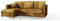 NAWSTOL Sofa mit Schlaffunktion 198x126 - Ecksofa mit schlaffunktion und 2 Bettkasten - einfacher Aufbau - Schlafsofa - Couch - Links/rechts montierbar (Gold)