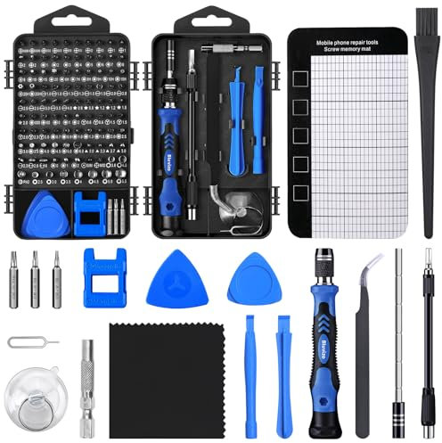Feinmechaniker Werkzeug Set Reparatur Schraubenzieher: Bluvizo 124 in 1 Präzisionsschraubendreher, Handy Feinwerkzeug Met Torx T5 T6 T8 T15 für Kamera PC Computer iPhone PS Xbox