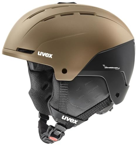 uvex Stance - robuster, effizient belüfteter Skihelm für Damen und Herren mit individueller Größenanpassung - warm Grey-Black matt - 51-55 cm