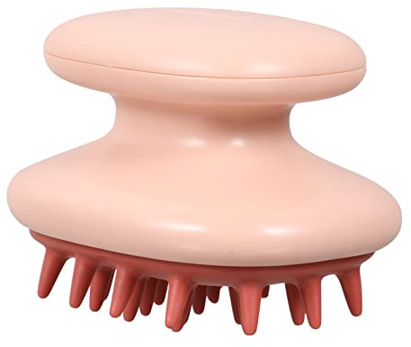 WRITWAA Kopfhautmassagebürste für Nasses und Trockenes Haar Shampoo Peeling Abs Handliches Design Reinigt Kopfhaut und Haare Rosa