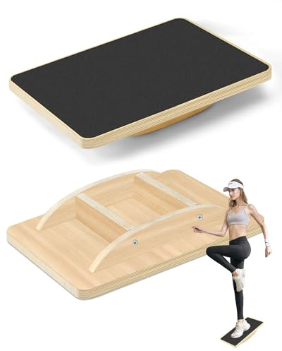 RayLove Balance Board Wobble Board Standing Desk Balance Wobble Plate Core Training Workout Accessory For Office Home Gym Fitness Exercise