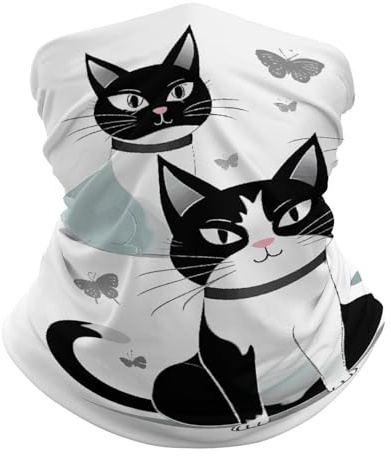 Röhrenschal Katzen Loop Schal Sturmhaube Multifunktionstuch Multifunktion Für Yoga Lauf 25X50 cm