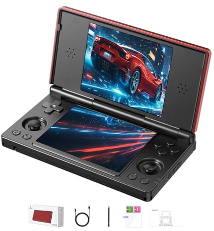GiipGoop Anbernic RG DS Console di gioco palmare RG DS Console di gioco retrò Console per videogiochi a doppio schermo 3+32GB Android 14 Portatile Pocket Arcade 4000mAh Batteria WiFi Bluetooth Uscita