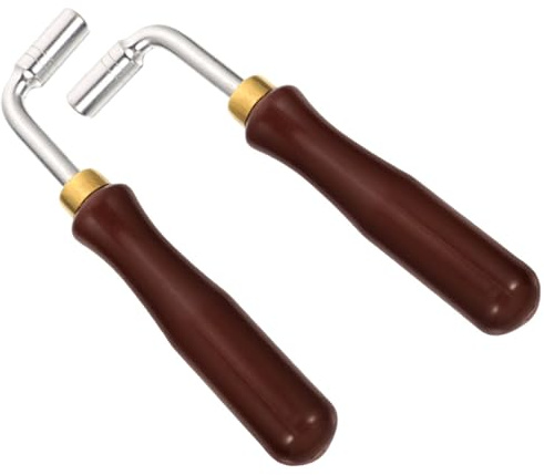 Dulcimer Stimmwerkzeug 402/401, Stimmwerkzeug für Hackbrett | 2 Stück, Edelstahl und Metall mit Gummi, Braun, Leicht und Handlich für Musiker und Anfänger
