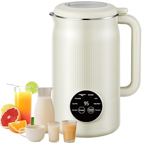Nut Milk Maker, 8-in-1 Automatic Soybean and Oat Blender with Timer and Keep-Warm Function for Home Kitchen, 2026 Model