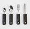 Chunky Soft Comfort Grips Cutlery Set Knife Fork Teaspoon and Desert Spoon
