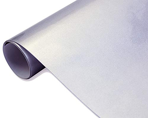 Neoxxim 26.64€/m2 Premium - Auto Folie - Hochglanz METALLIC Silber 30 x 150 cm Folie - blasenfrei mit Luftkanälen ca. 0,16mm dick selbstklebend flexibel