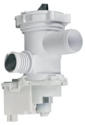 Ablaufpumpe wie Hotpoint C00282341 mit Pumpenkopf und Sieb für Waschmaschine Waschtrockner