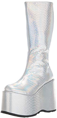 Ellie Shoes Damen 500-AMARA Mode-Stiefel, Silber Hologramm, 38 EU