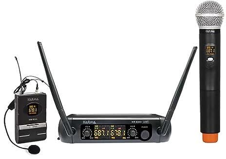 DOPPIO RADIOMICROFONO PALMARE+LAVALIER WIRELESS UHF