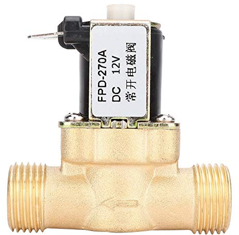 Elettrovalvola - DC12V G1 / 2 Interruttore Normalmente Aperto Ottone Elettrico Elettrovalvola Ingresso Acqua