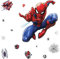 RoomMates Riesiger wiederverwendbarer Spiderman-Aufkleber, Blau, Rot, Schwarz