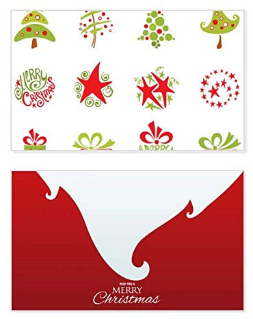 Weihnachtskarte Merry Christbaum, rote Illustration