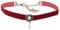 Alpenflüstern Trachten-Samt-Kropfband Helena - nostalgische Trachtenkette enganliegend, Kropfkette elastisch, Damen-Trachtenschmuck, Samtkropfband schmal dunkel-rot DHK266