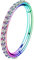 OUFER 16G Rostfreier Stahl Knorpel Ohrringe Fünf Petal Clear CZ Blume Tragus Helix Earrings Knorpel Ohrstecker rainbow-16G-6mm
