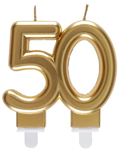 Santex Hochzeitskerze 50 Jahre, Gold