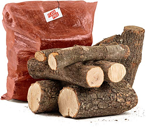 FlashPrix Bois et Bûches de Chauffauge de Chêne, Secs, Écologiques, Taille Moyenne Barbecue, Cheminée, Chaudière et Poêle 12 kg
