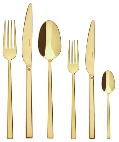 Sambonet Servizio 36 Pz Monoblocco Rock Pvd Gold