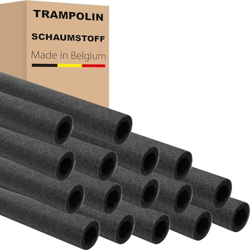 AWM Trampolin Schaumstoff 100 cm Schaumstoffrohre Schaumstoffpolster Stangenschutz Made in EU (Anthrazit, 4 Stück)