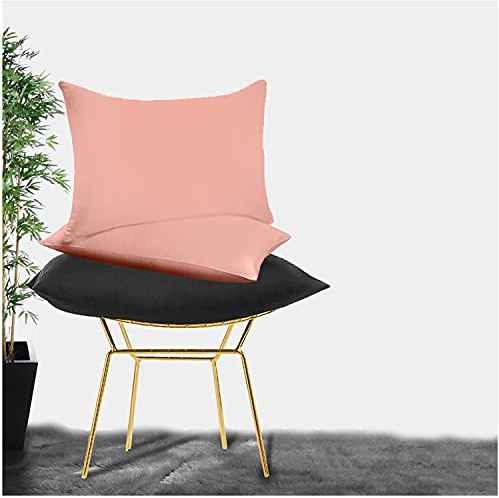 GC GAVENO CAVAILIA Super Soft Pillow Cases 2 Pack - Anti Allergic & Breathable Polycotton Pillow Covers with Envelop Closure - Washable Standard Pillowcases (50x75cm) - Blush Pink