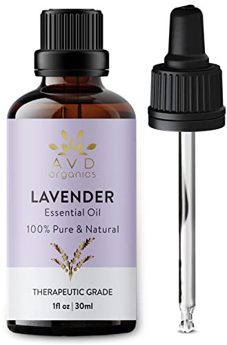 AVD ORGANICS lavendelöl ätherisches öl für haut | 100% reine & natürliche lavendel öl | für Massage, Aromatherapie, Entspannung, Schlaf, Meditation, Diffusorduft |1 fl. Unze