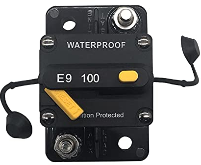 HIMOZEAN 100A Schutzschalter 12V - 48V DC Leistungsschalter KFZ Auto Sicherung Schalter für Boot Camper Solaranlage Wohnmobil Wohnwagen Sicherungsautomat