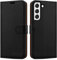iCatchy for Samsung Galaxy S22 Case Leather Wallet Book Flip Folio Stand View Magnetic Closure with Card Slots Cover Compatible with Samsung Galaxy S22 5G 6.1'' (Black)