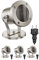 ledscom.de 4 Stück Gartenstrahler MIBU für außen, IP55, Stecker, edelstahl, 1x GU10 max. 15W