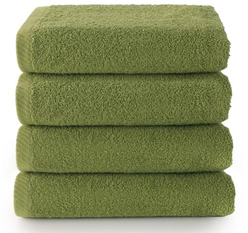 Top Towel - Plus - Toallas baño - 4 toallas de cara o bidet - 30x50 cms - Algodon 100% - Hoja