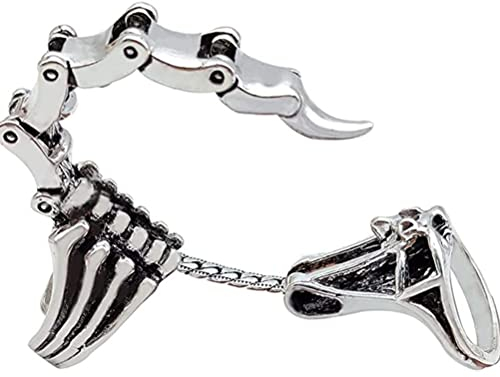 MasYosh Skorpionring, Fingerring, Knöchelgelenk, offener Ring, verstellbar, voller Finger, Cosplay-Ringe, Skorpion-Schwanzring, 1, Zink