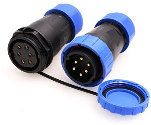 Eonvic TY28 Docking Aviation Plug Quick Disconect Waterproof Panel Mount Wire Connector 4pin 5pin 6pin 7pin 9pin Male Plug and Femae Socket (6Pin)