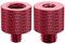 Homeet 2 Stück Gewindeadapter 1/4 auf 3/8 Stativ Adapter Aus Aluminiumlegierung Gewindeschraube Zollschrauben für Kamerastative Stative Mikrofonstativ Lampenstative Lautsprecher, ROT Farbe