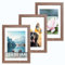 VictoR Bilderrahmen Passepartout Richter Braun 3er Set in 21x30 cm (A4) mit 15x21 (A5) Passepartout - Fotorahmen Holz - Leiste: 25x20mm - Bilderrahmen Set A4 Braun